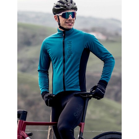 Spiuk Sportline Chaqueta Ciclismo Cortavientos Anatomic Hombre Azul